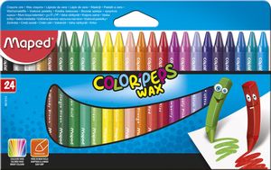 Олівці воскові COLOR PEPS Wax Crayons 24 кольору Maped MP.861013