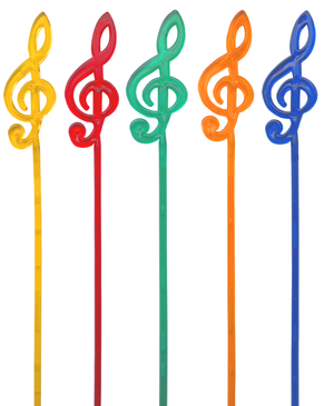 Мішалка Скрипковий ключ кольорова 100 шт. 19 см 0132147