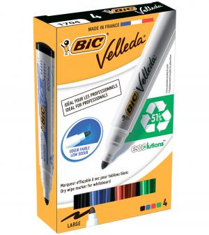 Набор маркеров для сухостираемых досок Velleda 4 цв. BIC bc904941 - Фото 2