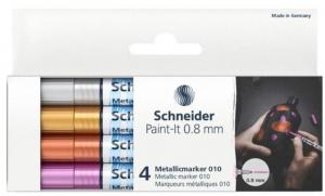 Набор маркеров Schneider Paint-It ML01011501 металлик 4 шт. 0.8 мм
