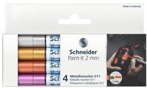 Набір маркерів Schneider Paint-It ML01111501 металік 4 шт. 2.0 мм