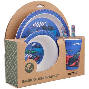 Набір посуд з бамбуку Racing (5 предметів) KITE K20-313-2 - Фото 1