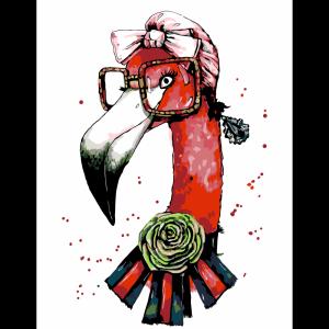 Набір, техніка акриловий живопис за номерами Fashion flamingo, 35х45 см, ROSA N00013207
