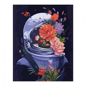Набір, техніка акриловий живопис за номерами Космічні квіти, 35х45 см, ROSA N00013202