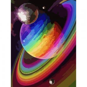 Набор, техника акриловая живопись по номерам Космос, 35х45 см, ROSA N00013187