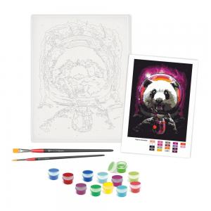 Набор, техника акриловая живопись по номерам Панда космонавт, 35х45 см, ROSA N00013218 - Фото 2