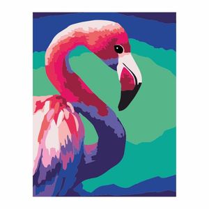 Набор, техника акриловая живопись по номерам Рink flamingo ROSA N0001359