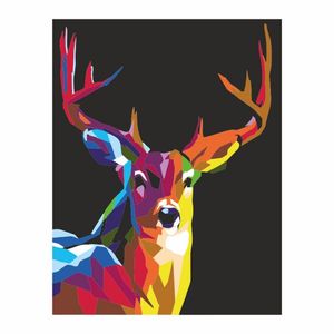 Набір, техніка акриловий живопис за номерами Rainbow deer ROSA N0001351