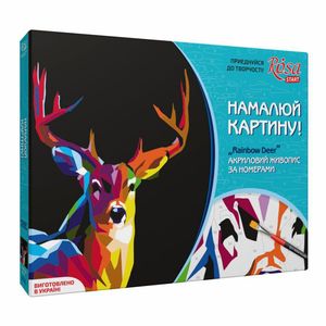 Набір, техніка акриловий живопис за номерами Rainbow deer ROSA N0001351 - Фото 1