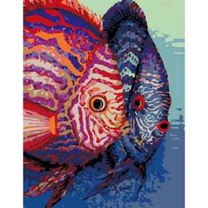 Набор, техника акриловая живопись по номерам Рыбы ROSA N00013100