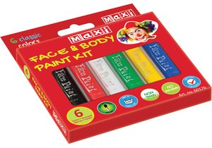 Набір фарб для обличчя і тіла у формі олівця, 6 кольорів MAXI MX60176