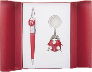 Подарунковий набір ручка кулькова+брелок Beetle Langres LS.122023-05 червоний