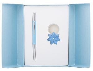 Набор подарочный ручка шариковая и брелок Langres Star Синий LS.122014-02