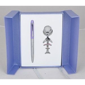 Набор подарочный ручка шариковая и брелок Langres Fish Фиолетовый LS.122011-07