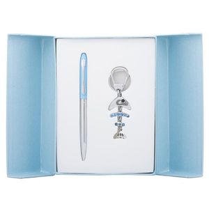 Набор подарочный ручка шариковая и брелок Langres Fish Синий LS.122011-02