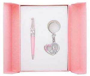 Набор подарочный LANGRES Love Розовый ручка шариковая и брелок LS.122017-10