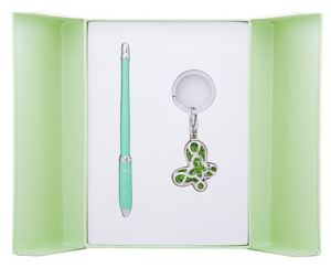 Набір подарунковий LANGRES Night Moth Зелений ручка кулькова і брелок LS.122018-04