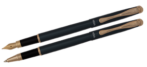 Набір ручок перо+ролер в пробковому футлярі L перлинно-чорний Regal R12216.L.RF - Фото 1
