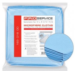 Набір серветок-мікрофібри PRO-service 5 шт для скла, дзеркал універсальні 35х35см РRO 0146560