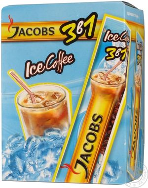 Напій Jacobs 3в1 IceCoffe кавовий розчинний з цукром та підсолоджувачами 12г х 24 шт. Україна