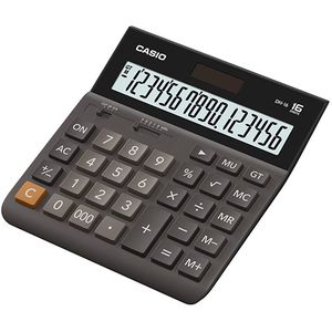 Настольный калькулятор широкоформатный 16-разрядный Casio DH-16-BK-S-EР - Фото 1