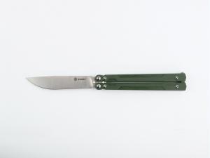 Нож-бабочка (балисонг) складной зеленый Ganzo G766-GR - Фото 2