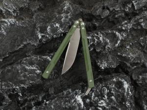 Нiж-метелик (балiсонг) складаний зелений Ganzo G766-GR - Фото 3