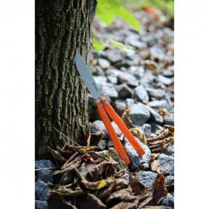 Нож-бабочка (балисонг) складной оранжевый Ganzo G766-OR - Фото 10