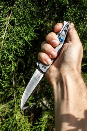 Нож складной серебристый Ruike P108-SF - Фото 10