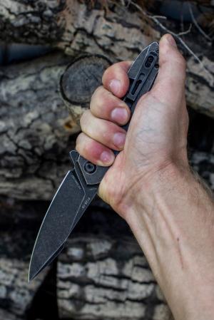 Нож складной серый Ruike P128-SB - Фото 11