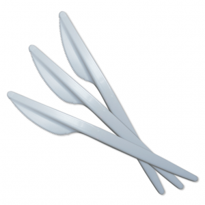 Нож одноразовый белый (100 шт)  BuroClean 1080241