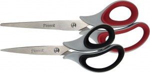Ножиці Axent Duoton Soft 21 см сіро-червоні 6102-06-А