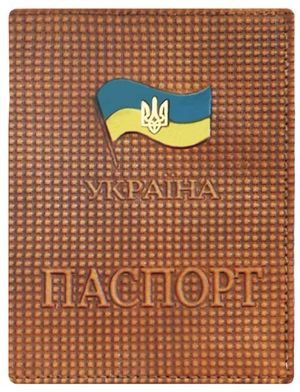 Обкладинка на паспорт натуральна шкіра Рогожка Foliant EG450
