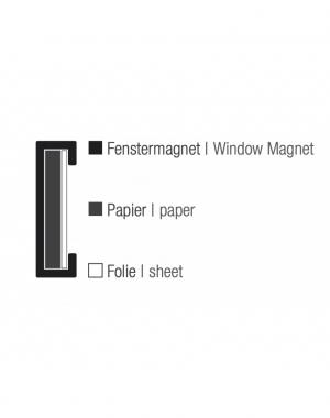 Віконця-стікери магнітні 40x15 Magnetoplan C-profile Label Set 12840 - Фото 2