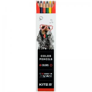 Карандаши цветные KITE Dogs K22-050-1 6 цветов - Фото 2