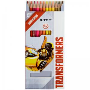 Олівці кольорові двосторонні KITE Transformers TF22-054 12 шт. 24 кольори - Фото 2