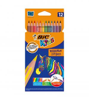 Олівці кольорові Evolution Stripers BIC bc95052