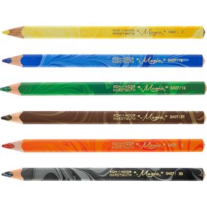 Олівці кольорові KOH-I-NOOR MAGIC 340800 6 штук - Фото 1