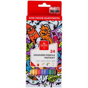Олівці кольорові TEENAGE, 24 кольору, картонна упаковка KOH-I-NOOR 3554