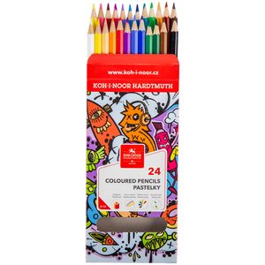 Карандаши цветные TEENAGE, 24 цвета, картонная упаковка KOH-I-NOOR 3554 - Фото 1