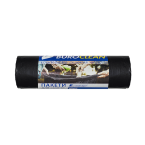 Пакети для сміття Buroclean 240л10шт 950*1050мм чорні міцні 35мкм ПВТ LDPE ECO 10200063