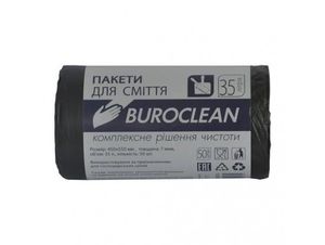 Пакеты для мусора Eurostandart плотные черные, 35 л, 50 шт, BuroClean, 10200016