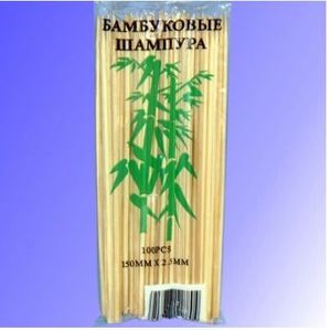 Палички для шашлику 15 см 100 шт бамбук 0123005
