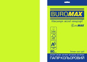 Папір кольоровий А4 NEON, EUROMAX, 20листів, BUROMAX BM.2721520E - Фото 3