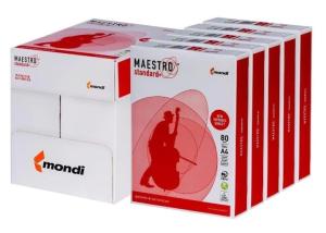 Ящик офисной бумаги А4 MAESTRO STANDART 80г/м2 500л класс B 5 пачек A4.80.Maestro.Standart.plus.box