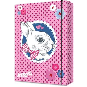 Папка для тетрадей В5 на резинке картон Cute Bunny Kite K17-210-01