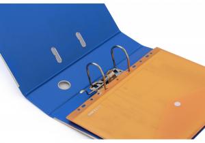 Папка-конверт А4 на кнопке с перфорацией Economix 180 мкм фактура апельсин ассорти E31325 - Фото 2