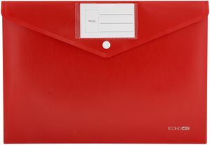 Папка-конверт А4 непрозрачная на кнопке с карманом Economix E31326 - Фото 1