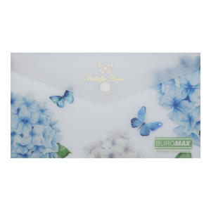 Папка-конверт на кнопці Buromax ARABESKI DL матовий пластик BM.3952