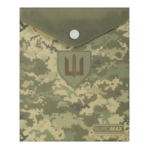 Папка конверт на кнопке Buromax MILITARY A6 матовая BM.3922-04
